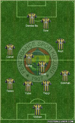Fenerbahçe SK Formation 2013