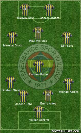 Fenerbahçe SK Formation 2013