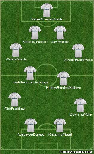 Tottenham Hotspur Formation 2013