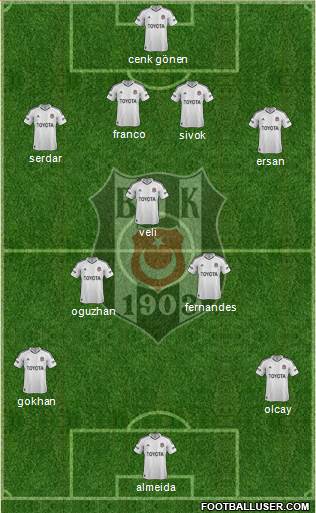 Besiktas JK Formation 2013