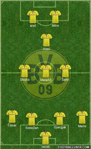Borussia Dortmund Formation 2013