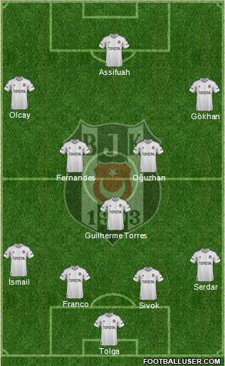 Besiktas JK Formation 2013