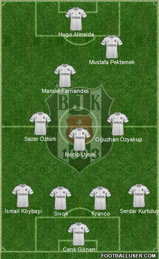 Besiktas JK Formation 2013