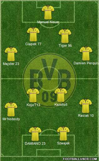 Borussia Dortmund Formation 2013