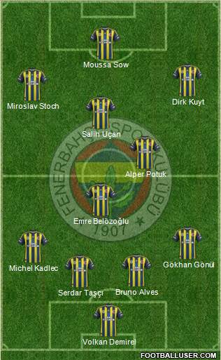 Fenerbahçe SK Formation 2013