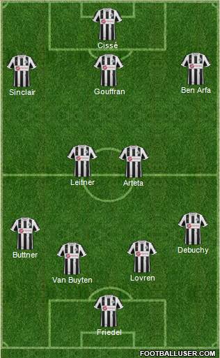 Newcastle United Formation 2013