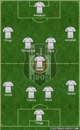 Besiktas JK Formation 2013
