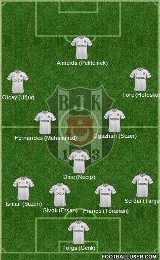 Besiktas JK Formation 2013