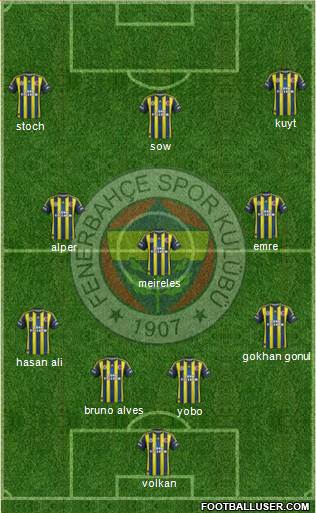 Fenerbahçe SK Formation 2013