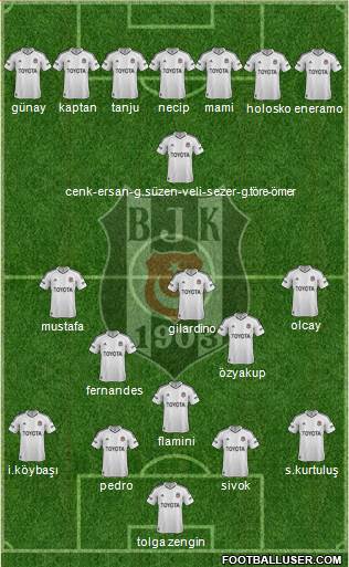 Besiktas JK Formation 2013