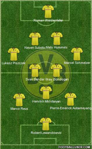 Borussia Dortmund Formation 2013
