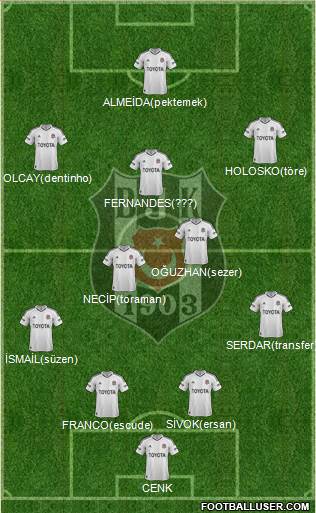 Besiktas JK Formation 2013