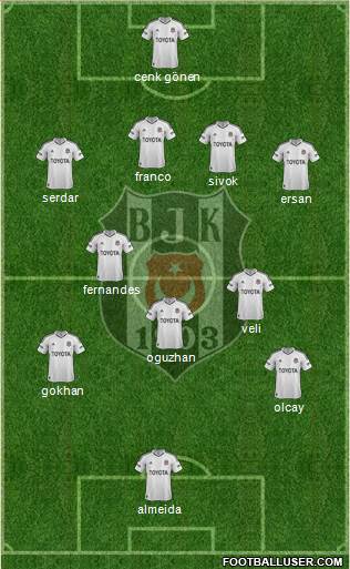 Besiktas JK Formation 2013