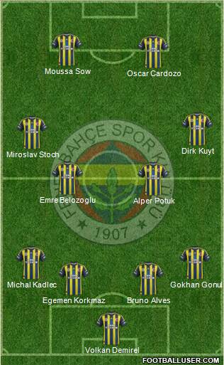 Fenerbahçe SK Formation 2013