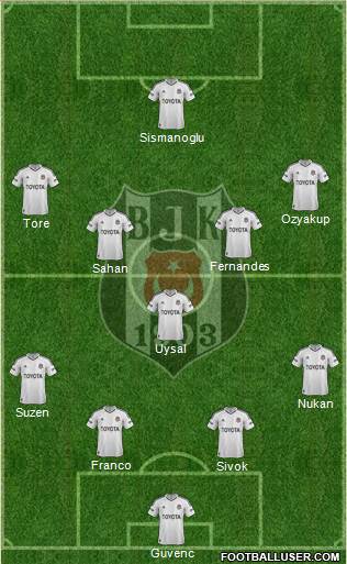 Besiktas JK Formation 2013