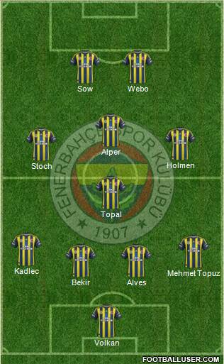 Fenerbahçe SK Formation 2013