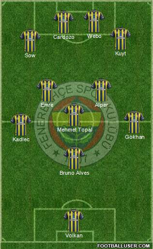 Fenerbahçe SK Formation 2013