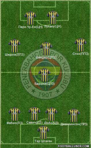 Fenerbahçe SK Formation 2013