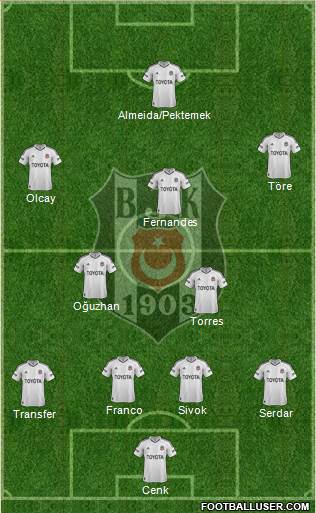 Besiktas JK Formation 2013