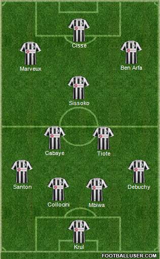Newcastle United Formation 2013