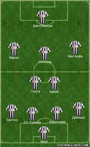Newcastle United Formation 2013