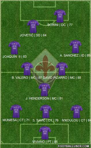 Fiorentina Formation 2013