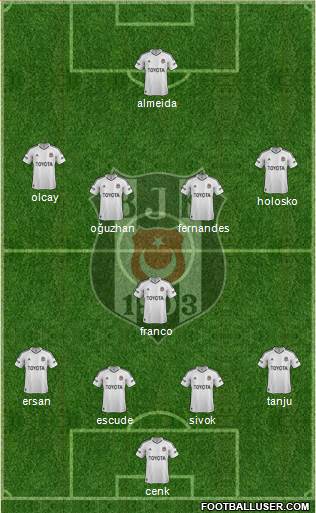 Besiktas JK Formation 2013