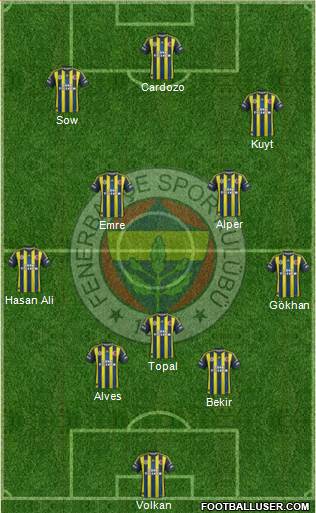 Fenerbahçe SK Formation 2013