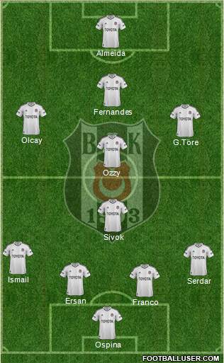 Besiktas JK Formation 2013