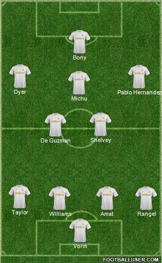 Swansea City Formation 2013