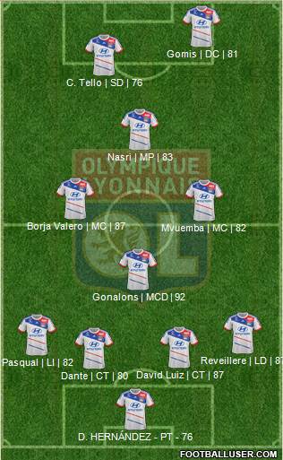 Olympique Lyonnais Formation 2013