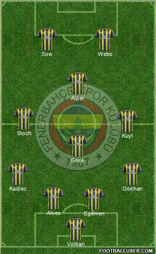 Fenerbahçe SK Formation 2013