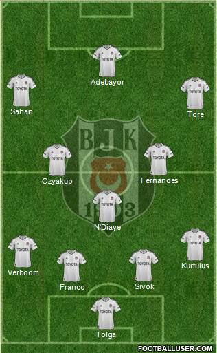 Besiktas JK Formation 2013