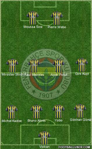 Fenerbahçe SK Formation 2013