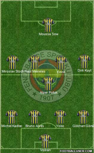 Fenerbahçe SK Formation 2013