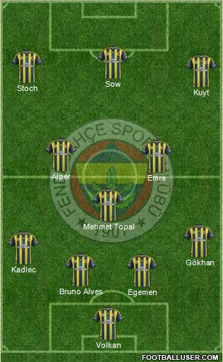 Fenerbahçe SK Formation 2013