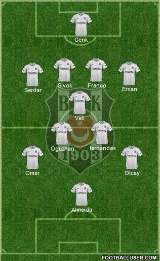 Besiktas JK Formation 2013