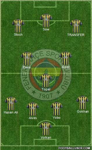 Fenerbahçe SK Formation 2013