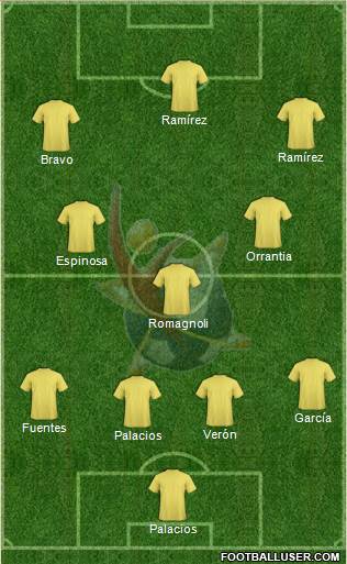 Club Universidad del Futbol Formation 2013