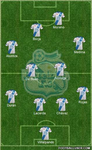 Club Puebla de la Franja football formation