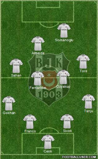 Besiktas JK Formation 2013