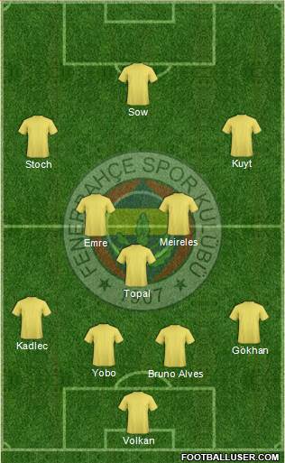 Fenerbahçe SK Formation 2013