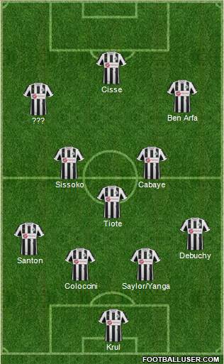 Newcastle United Formation 2013