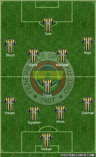 Fenerbahçe SK Formation 2013
