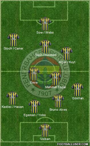 Fenerbahçe SK Formation 2013