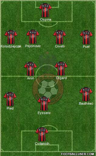 OGC Nice Côte d'Azur Formation 2013