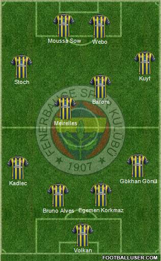 Fenerbahçe SK Formation 2013