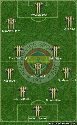 Fenerbahçe SK Formation 2013