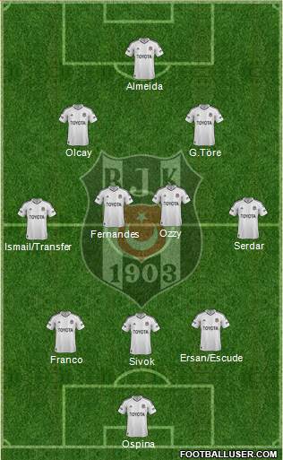 Besiktas JK Formation 2013