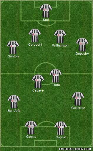 Newcastle United Formation 2013